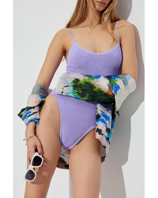 Hunza G Purple One-Piece Swimsuit Pamela