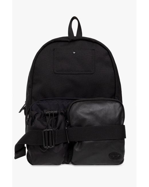 DIESEL Black 'dsl Utility' Backpack for men