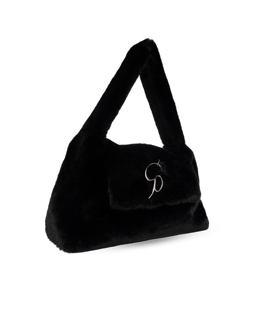 Blumarine Fur Shoulder Bag in Black Lyst