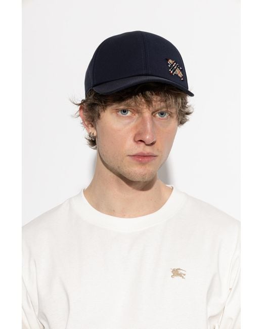 Burberry Blue Baseball Cap for men