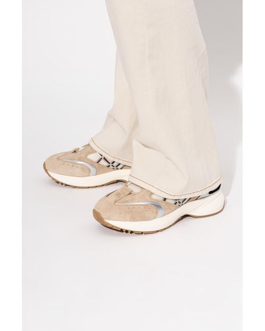 Burberry White 'Eclipse Runner' Sports Shoes