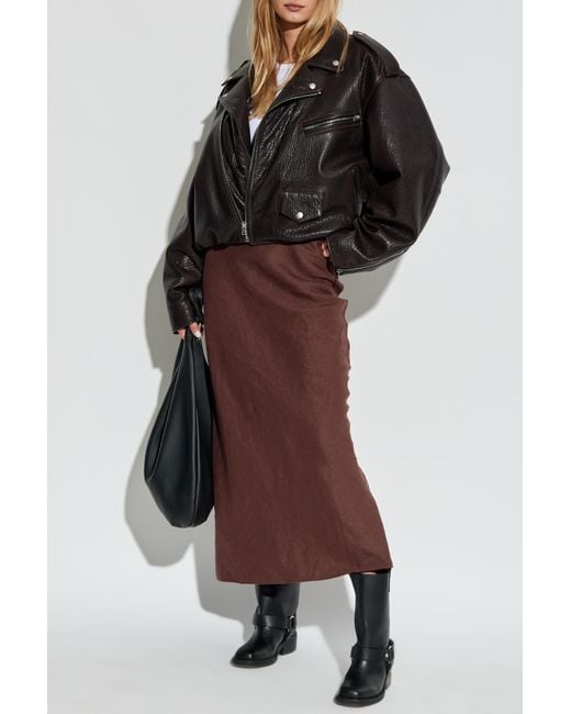 Samsøe & Samsøe Brown Linen Skirt 'Saagneta'
