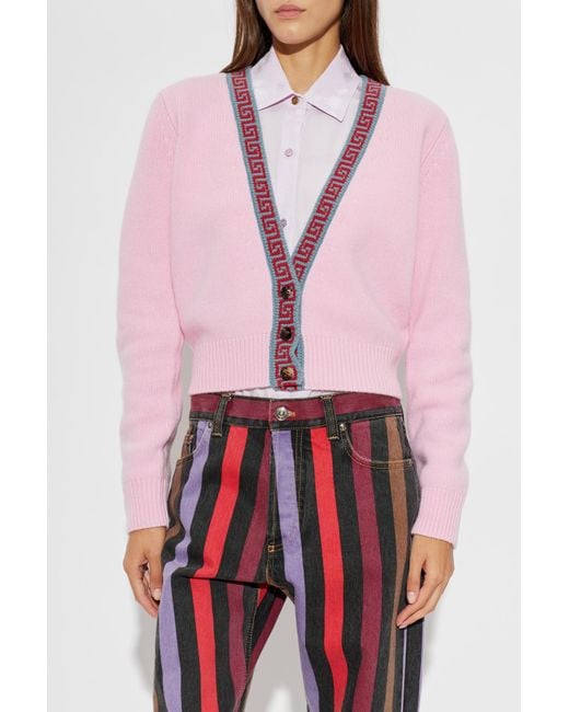 Versace Red Wool Cardigan