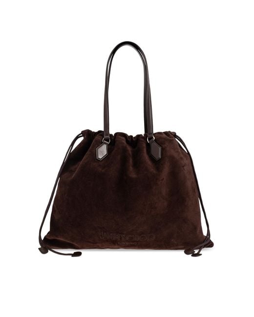 Jimmy Choo Brown 'Drawstring Tote' Shopper Bag