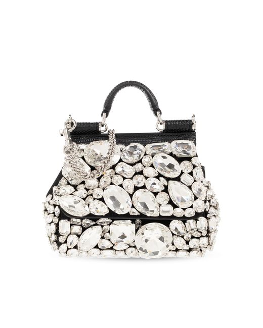 Dolce & Gabbana Black ‘Sicily Mini’ Shoulder Bag