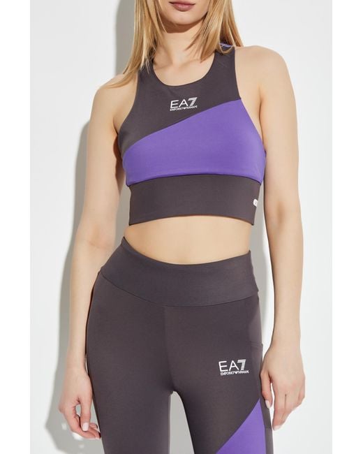 EA7 Purple Short Training Top