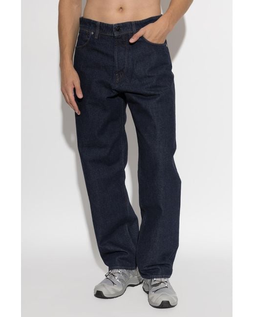Stone Island Blue Jeans With Logo Patch for men