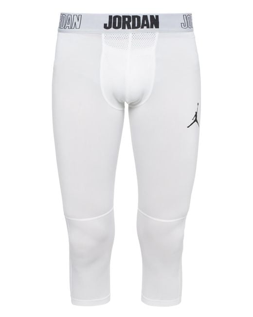 Nike White Jordan Dri-fit 23 Alpha 3/4 Training Tights for men