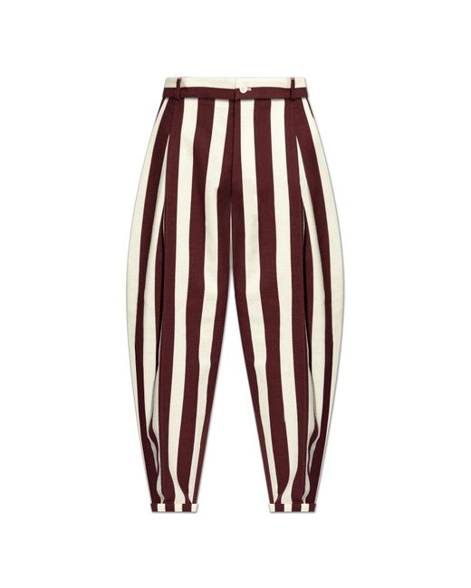 Dolce & Gabbana White Trousers With Stripe Pattern for men