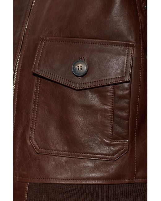 A.P.C. Brown Leather Jacket