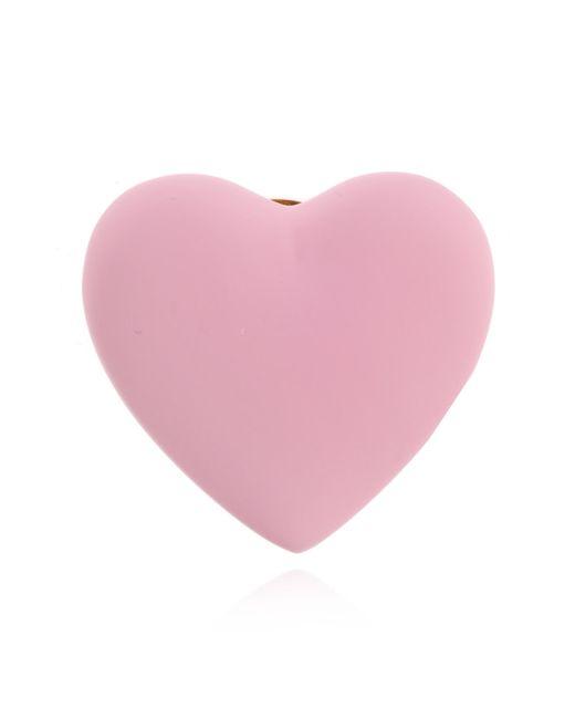 Moschino Pink Heart-Shaped Clip-On Earrings