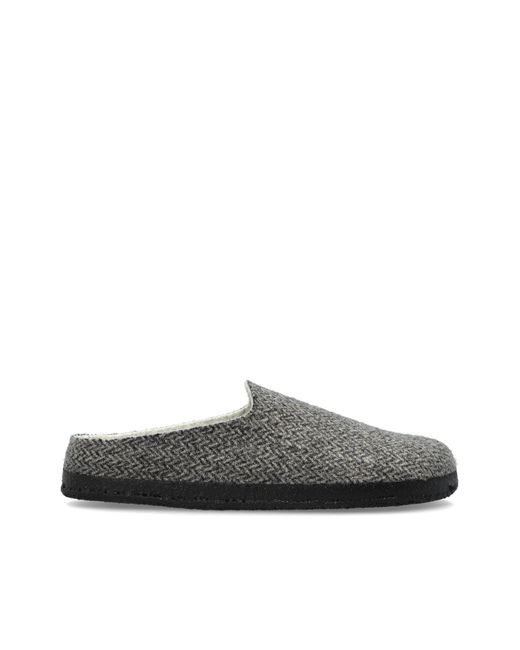 Birkenstock Gray 'Amsterdam Wrapped Dip' Slides