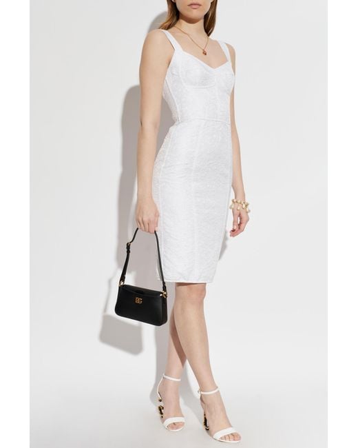 Dolce & Gabbana White Fitted Dress