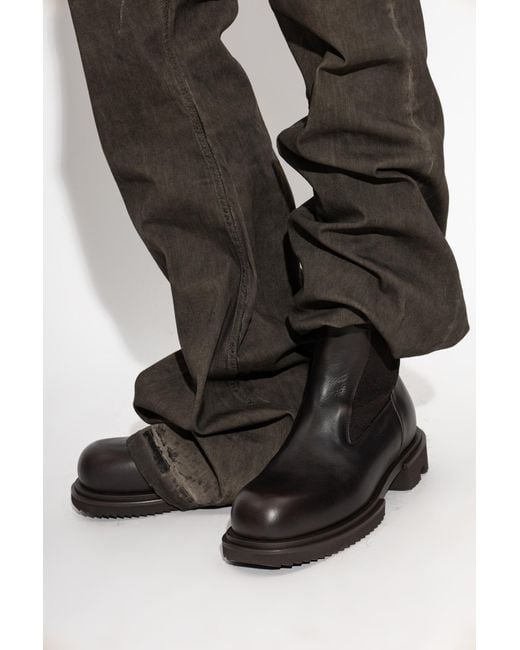 Rick Owens Black "Beatle Gabe" Ankle Boots for men