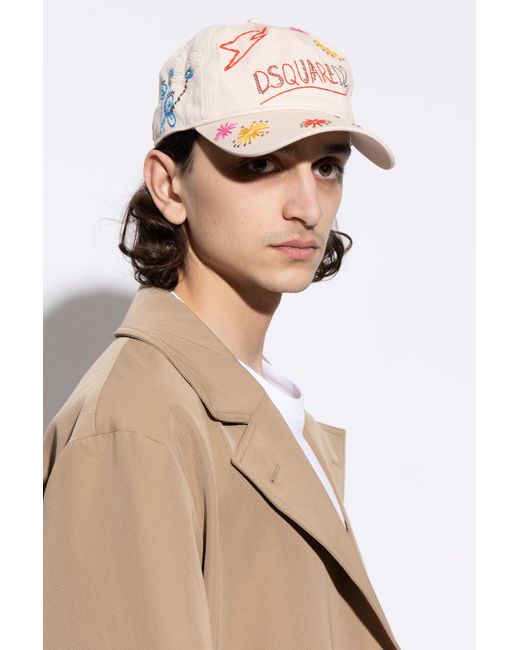 DSquared² Pink Baseball Cap for men