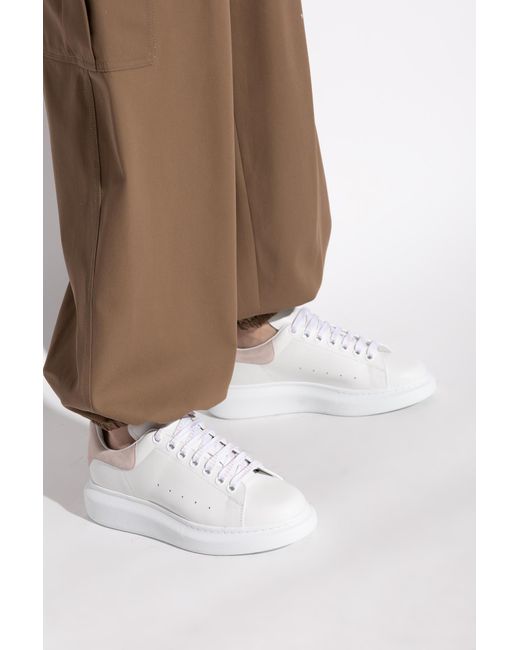 Alexander McQueen White Leather Sports Shoes