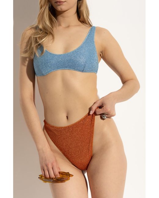 Oseree Blue Two-Piece Swimsuit