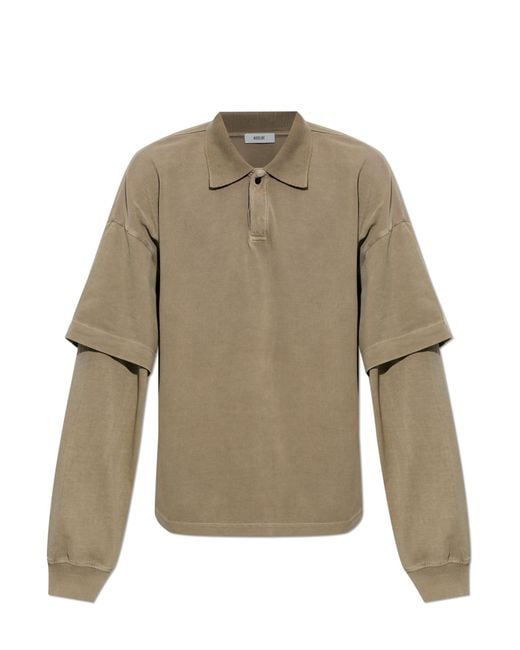 Agolde Natural Long-Sleeve Polo for men