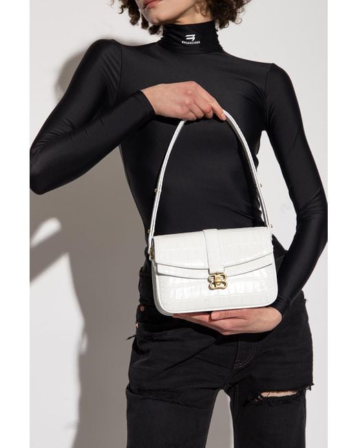 Balenciaga 'lady Flap Small' Shoulder Bag in Black Lyst
