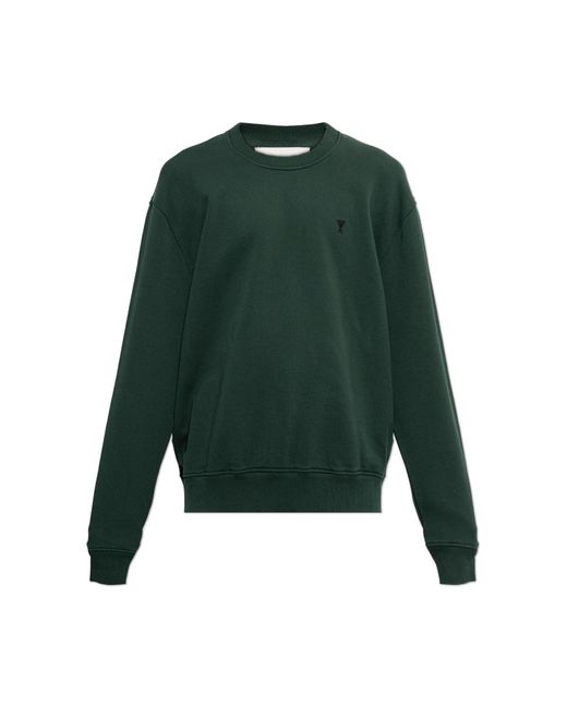 AMI Green Sweatshirt With Logo for men
