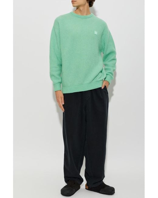 American Vintage Green Sweater With Patch for men