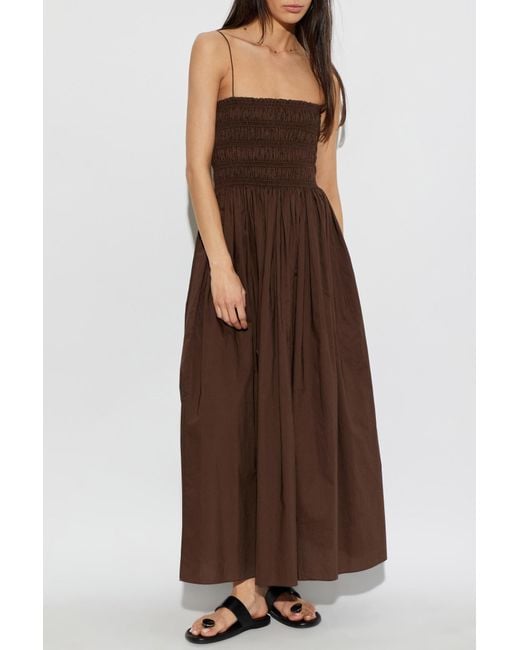 Matteau Brown Off-Shoulder Dress