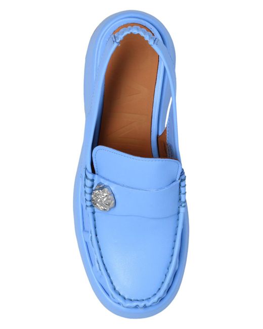 Ganni Platform Shoes in Blue | Lyst