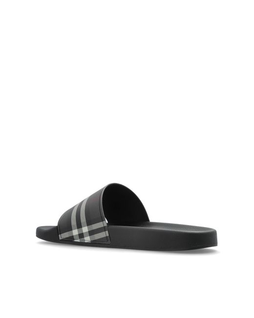 Burberry Black Rubber Flip-Flops for men