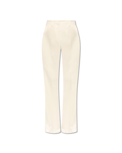 Balmain White Pleat-front Trousers,