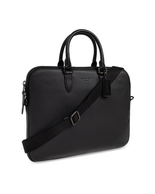 COACH Black Briefcase Gotham for men