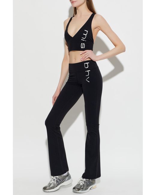 M I S B H V Black Flared Leggings