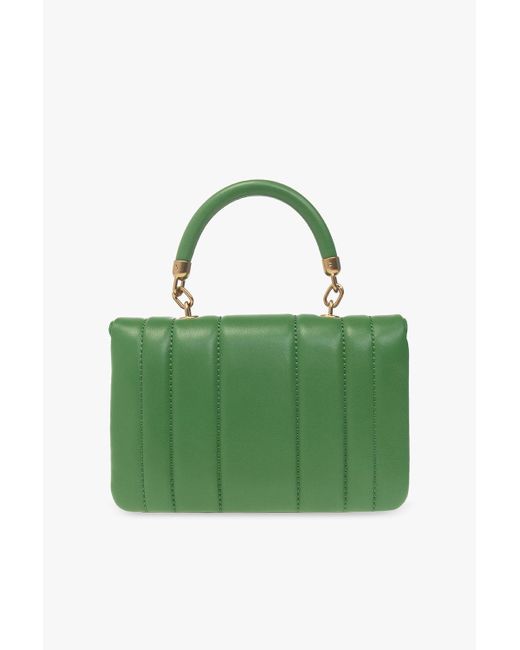 Tory Burch Green ‘Kira Mini’ Quilted Shoulder Bag