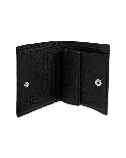 Vivienne Westwood Black Wallet With Application Logo