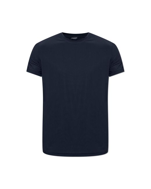 DSquared² Blue Lingerie T-Shirt With A Round Neckline for men