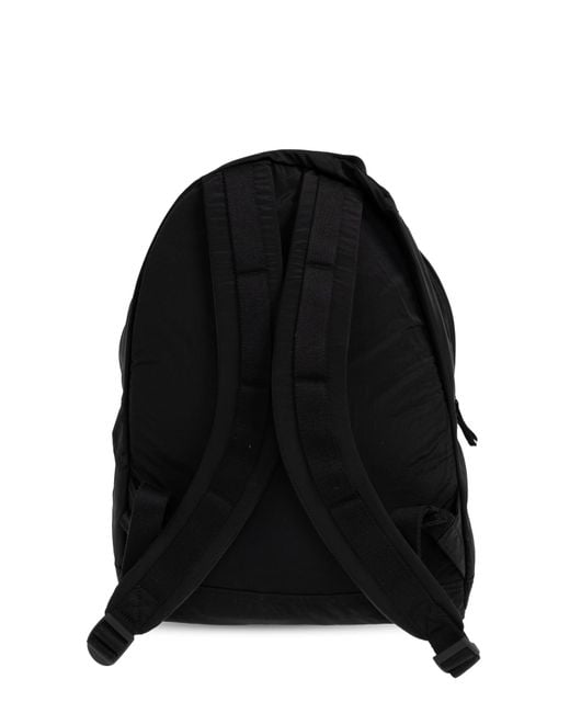 Stone Island Black Backpack With Logo Patch for men