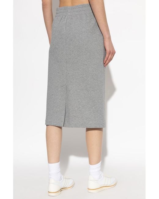 KENZO Gray Skirt With Shimmering Crystals