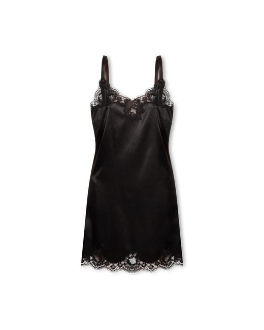 Dolce & Gabbana Black Silk Night Shirt