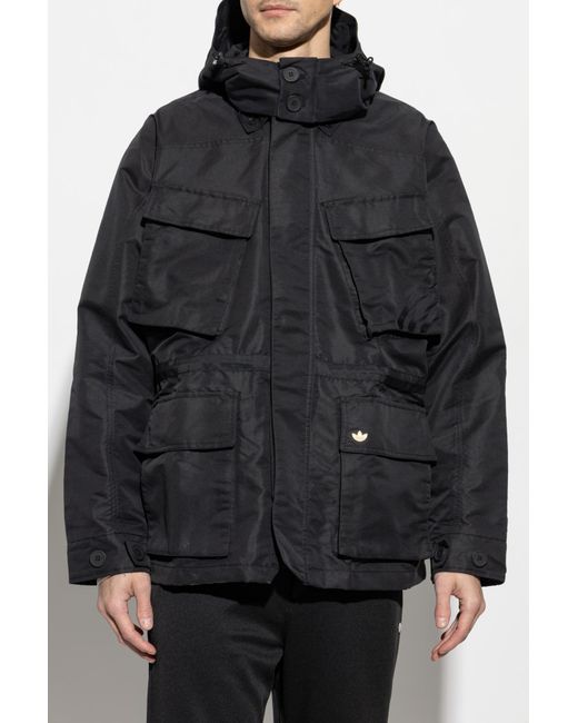 Adidas Originals Black Jacket With Detachable Hood for men