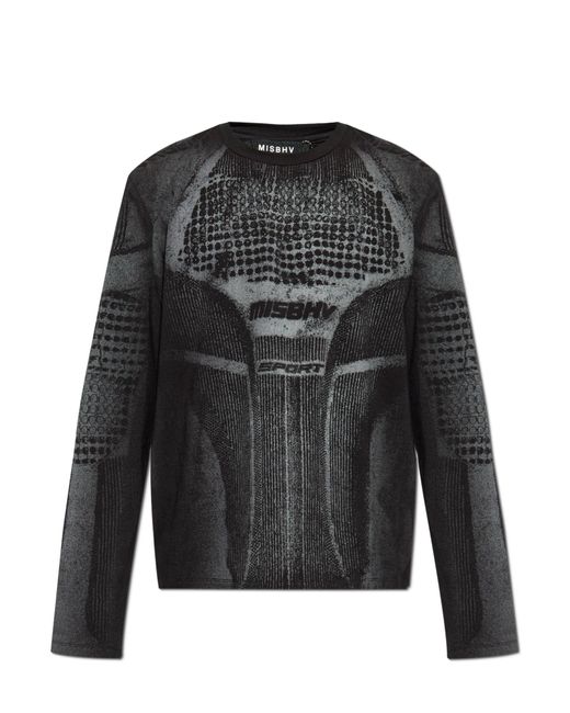 M I S B H V Black T-Shirt Active for men