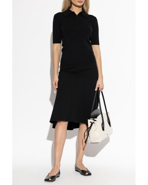 Jil Sander Black Asymmetrical Skirt