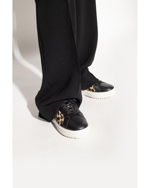 MICHAEL Michael Kors Black Emmett Leopard-print Low-top Sneakers