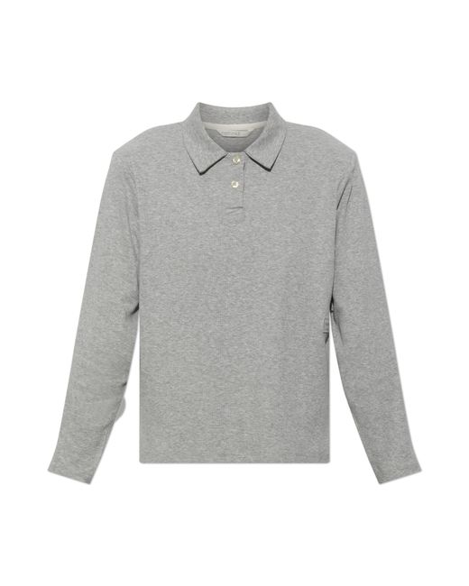 Rethinkit Studios Gray Polo Shirt With Sewn-In Shoulder Pads