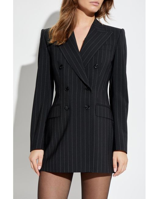 Dolce & Gabbana Black Nylon Net Blazer Jacket