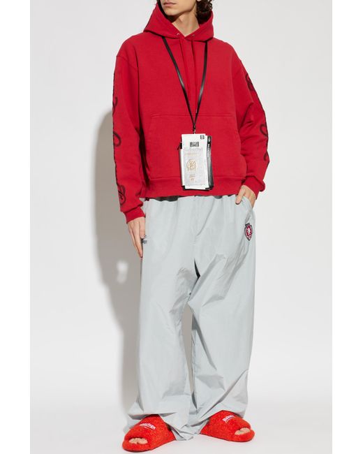 Balenciaga Red Sweatshirt With Logo for men