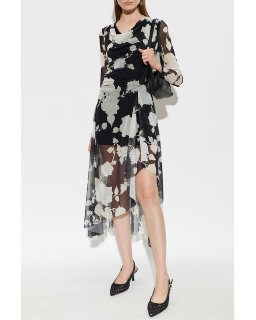 AllSaints White Asymmetrical Dress "Loria"