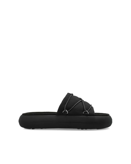 Moon Boot Black 'Mb Icon Slide' Slides