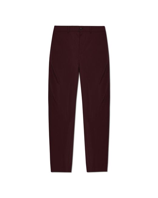 Emporio Armani Purple Loose-Fit Pleated Trousers for men
