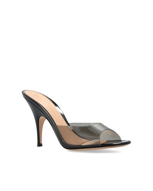 Gianvito Rossi Black Heeled Mules "Sofia"