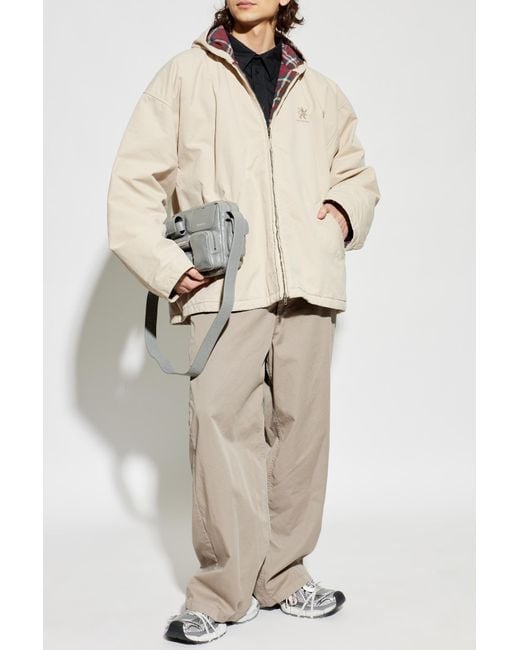 Balenciaga Natural Jacket With Embroidered Logo for men