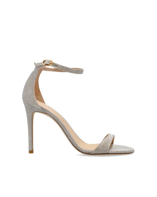 Stuart Weitzman White Heeled Sandals Nudist Ii